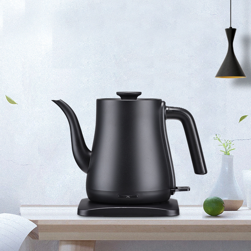 OEM/ODM 1.0L Gooseneck Electric kettle Stainless steel mini samovar electric kettle 360 degrees rotating cordless