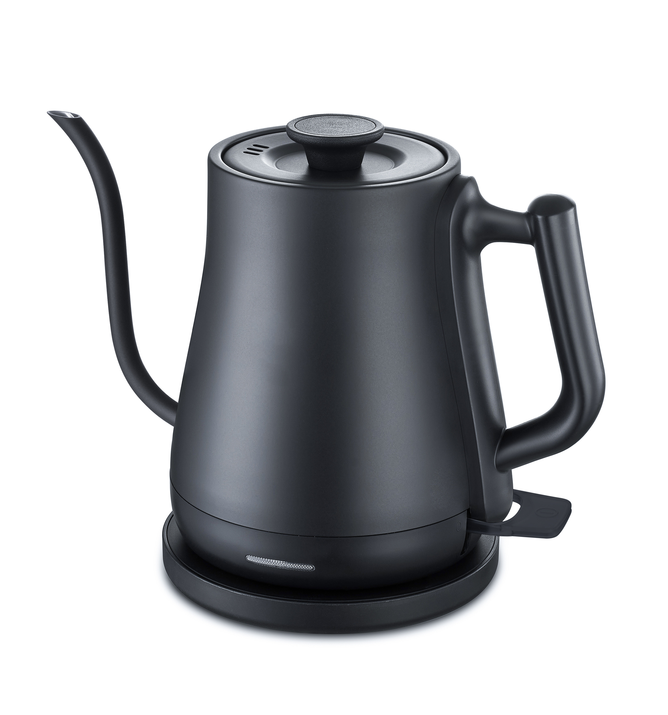 Household top quality gooseneck kettle stainless steel 1 liter electric tea kettle quick heating black electric coffee kettle