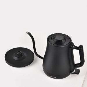 1 Liter Goose Neck Stainless Steel Kettle Black Digital Smart Pour Over Coffee Tea Temperature Control Gooseneck Electric Kettle