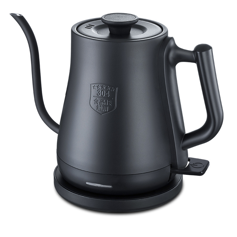 1.0L 1500W Portable Electric Coffee Kettle 304 Stainless Steel Gooseneck Electric Kettle for Pour Over Coffee or Tea