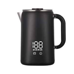 1.7L Black Double Layer Cold Touch Digital Electric Kettle Keep Warm Electric Water Kettle with Temperature Control