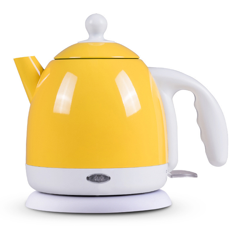 High quality dry burn protection 1L hot kettle Cute portable 360 rotary cordless food material household electric kettle