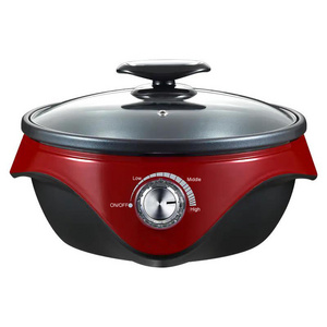 6L Stainless Steel Electric Hot Pot with Temperature Control Multi-Cooker Feature and Tempered Glass Lid