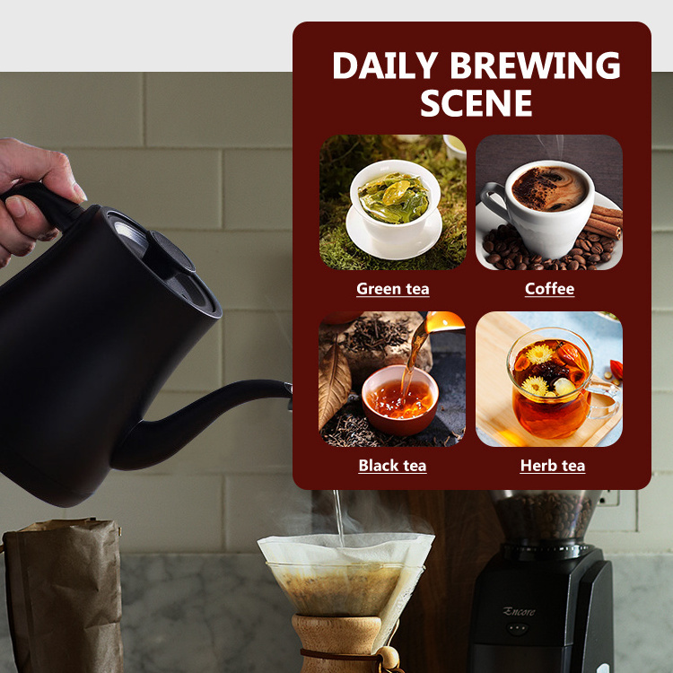 New Design Digital Keep Warm Electric Gooseneck Kettle 1.0L Water Boiler Household Smart Electric Coffee Tea Kettle