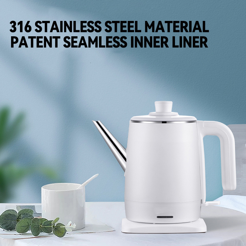 316 stainless steel electric kettle high-end seamless welded two layer design, imported thermostat, suitable for home and hotel