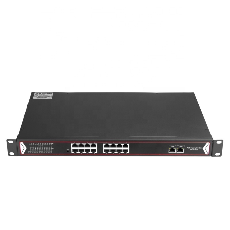 ODM & OEM 16 Port 1000M POE Network Switch + 2 Port 1000M Network