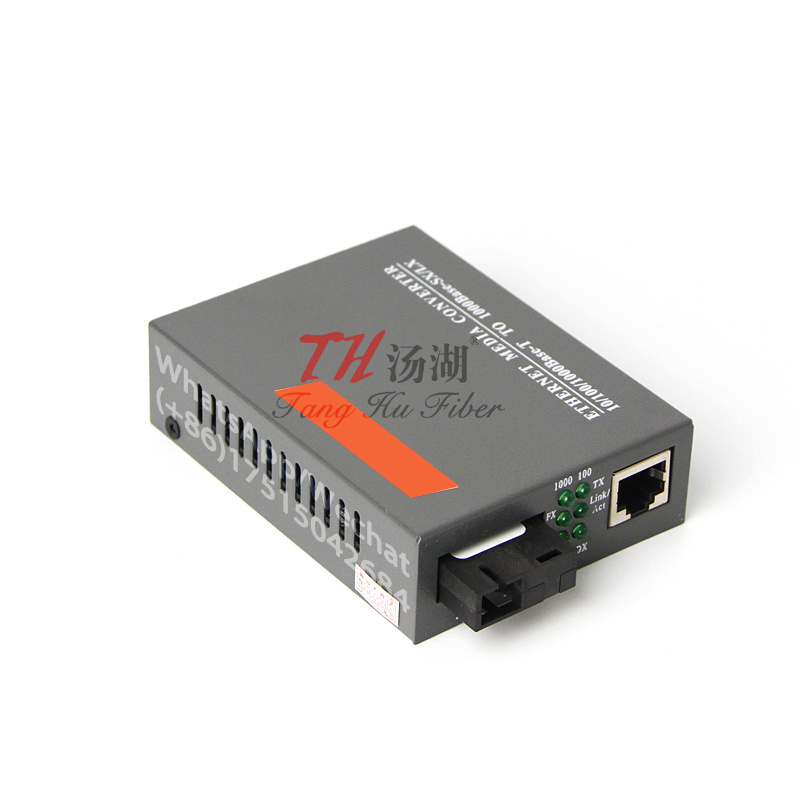 Netlink HTB-GS-03 A/B 1000Mbps SC Port 3KM SM Single Fast Ethernet Fiber Optic Media Converter with 1 PO 1 PE for Network