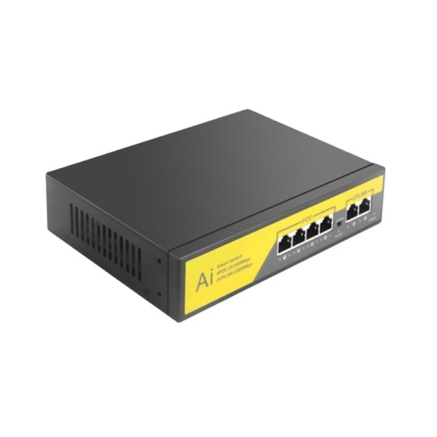 POE Switch ODM&OEM  Long Distance 4 Port 100M POE  Network Switch With 2 Port 100M