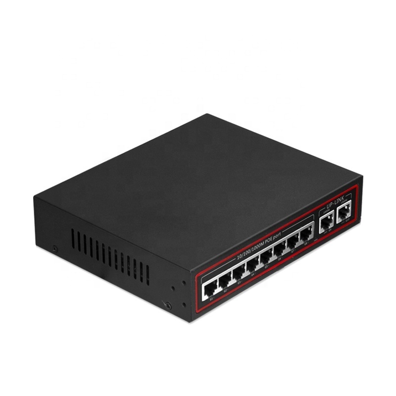 ODM&OEM  8 Port 1000M POE  Network Switch With 2 Port 1000M Network