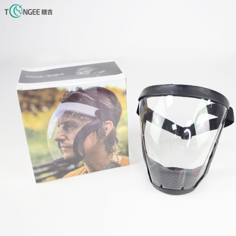 New One Set Full Face Shield With Safety Goggles Transparent Welding Helmet Face Shield With Glasses