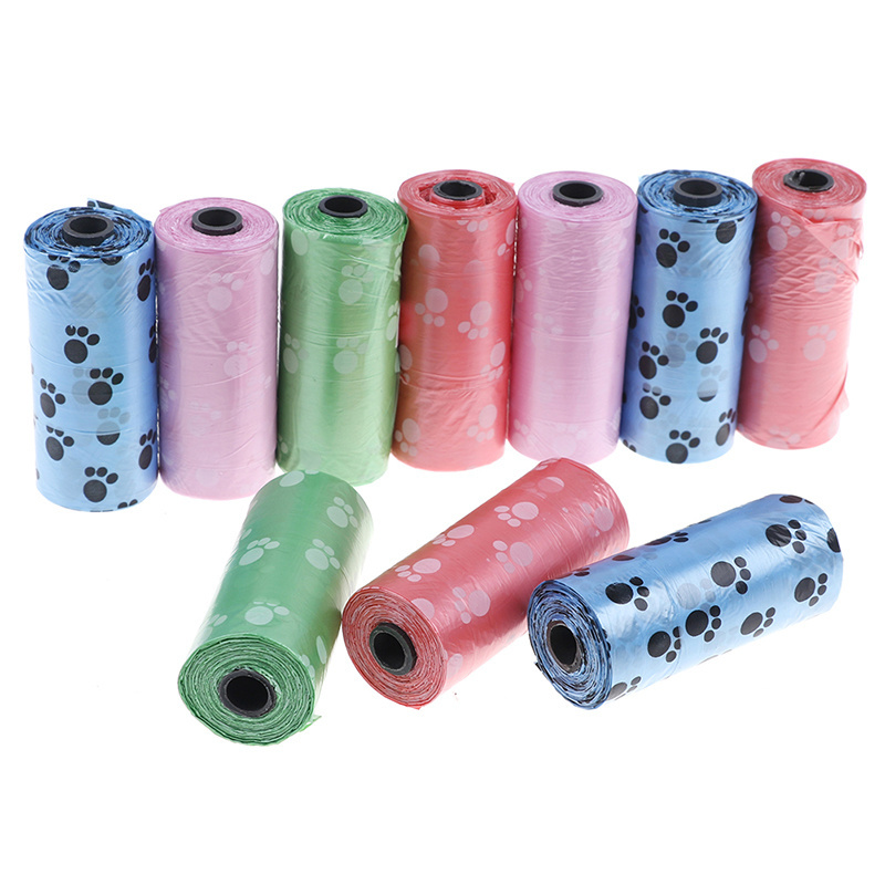 24 rolls portable durable waterproof scented pet kitty waste garbage poop bags biodegradable doggy travel bag Dog Accessories