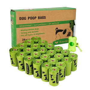 Hot sales eco friendly Custom High quality logo printed biodegradable waste bags wholesale pet accessory dog poop bags