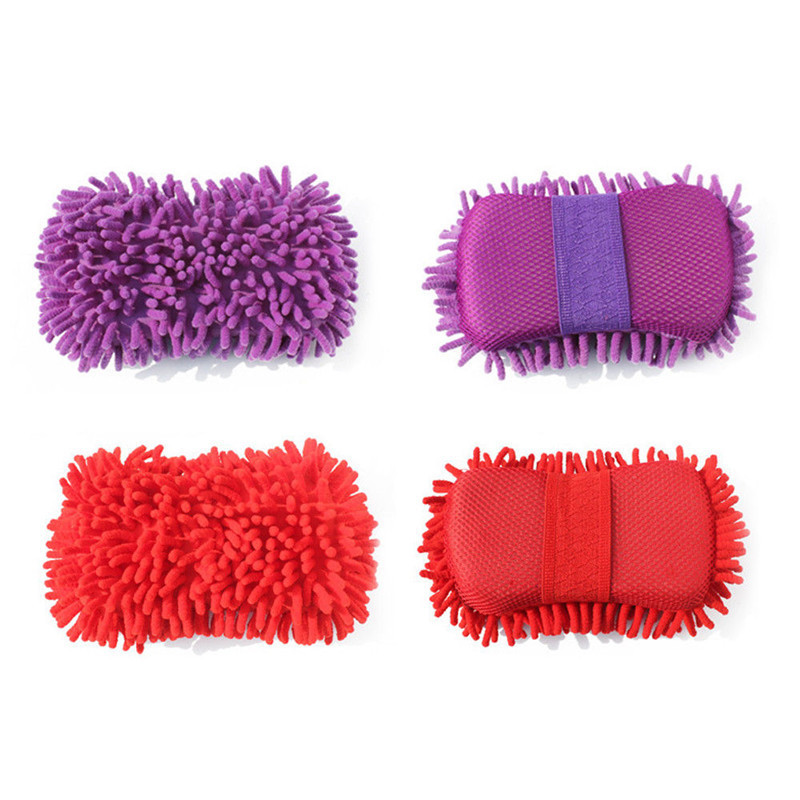 Car Washing Sponge Microfiber Chenille Sponge Towel Duster