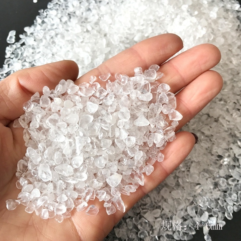 Wholesale Natural White  clear quartz Crystal Gravel Tumbled Bulk Stone for sale