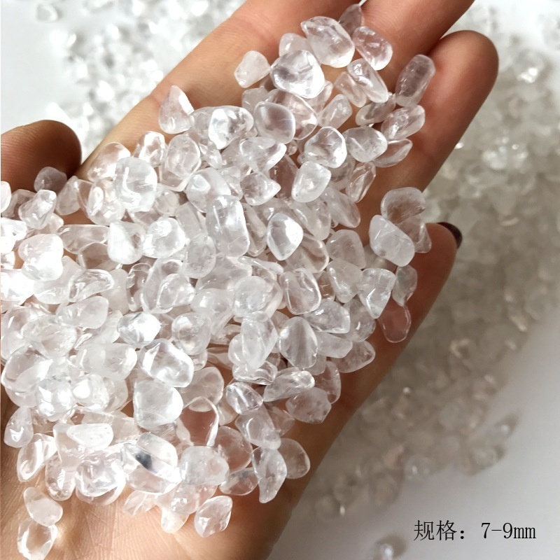 Wholesale Natural White  clear quartz Crystal Gravel Tumbled Bulk Stone for sale