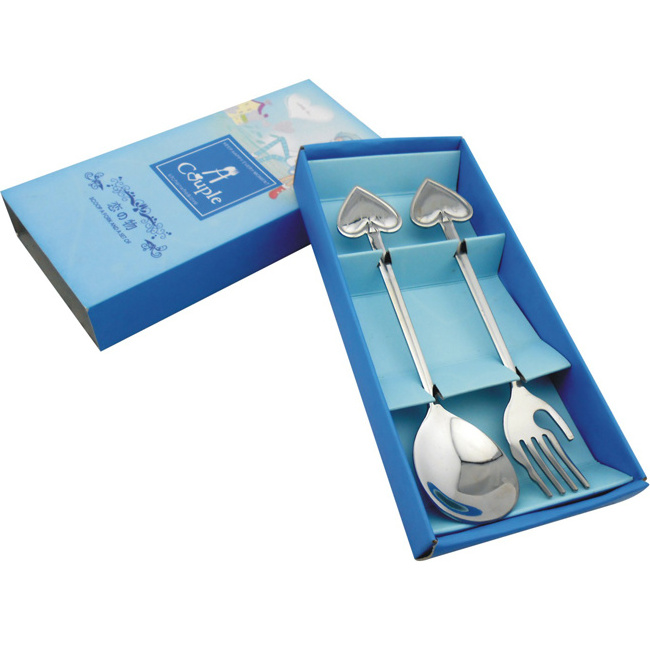 Wholesale Travel Camping Stainless Steel Spoon And Fork Set Wedding Gift With Box