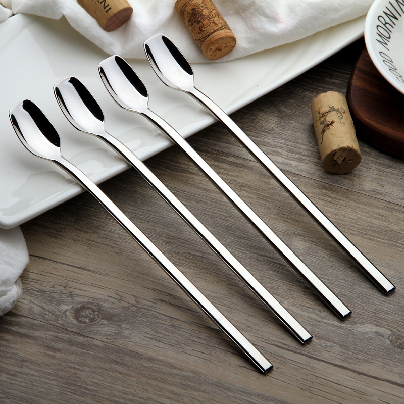 Free Sample Stainless Steel Long Coffee Spoon