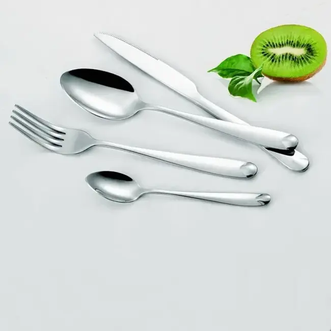 Round Stainless Steel Bouillon Soup Spoons