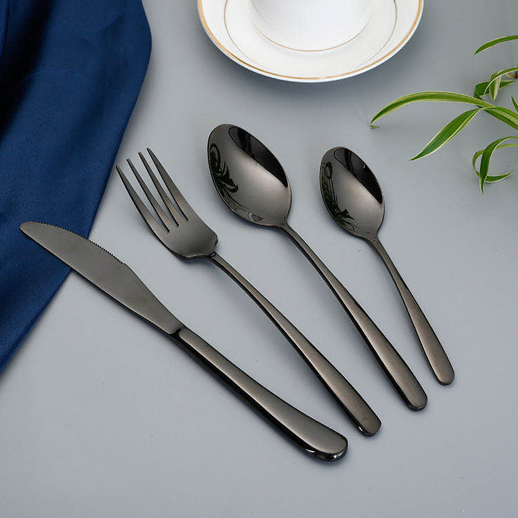 18/10 Kitchen Cutlery Hotel Flatware Thick Handle Stainless Steel Cutlery Silverware Set