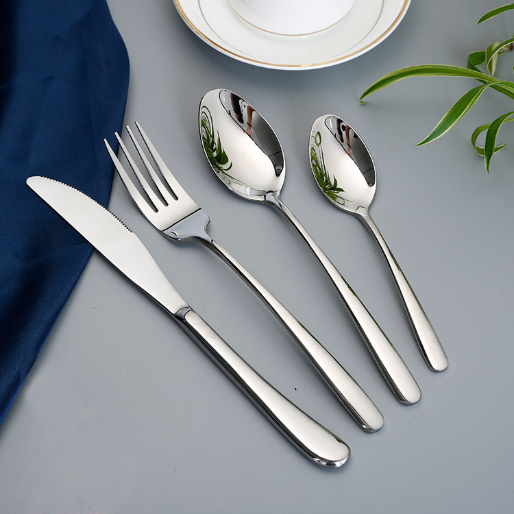 18/10 Kitchen Cutlery Hotel Flatware Thick Handle Stainless Steel Cutlery Silverware Set