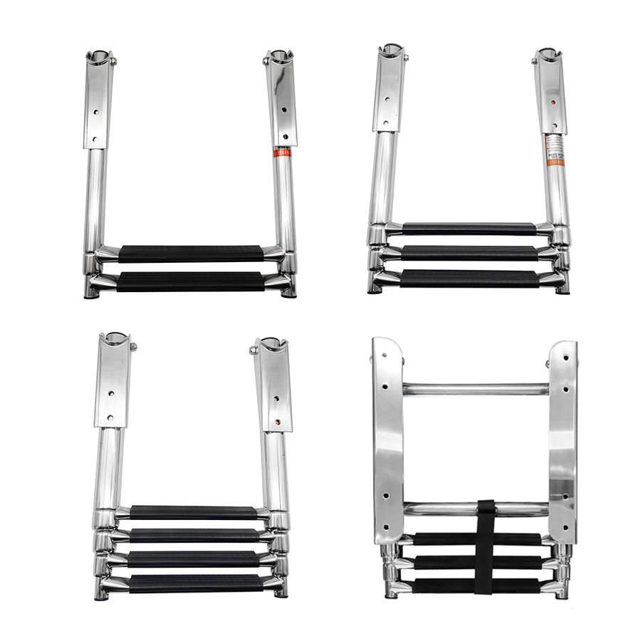 Top Manufacturer Marine Grade 316 Stainless Steel Boat Yacht Folding Ladders For Swimming Pool