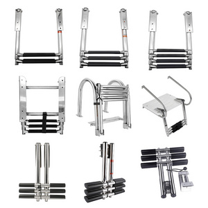 Top Manufacturer Marine Grade 316 Stainless Steel Boat Yacht Folding Ladders For Swimming Pool