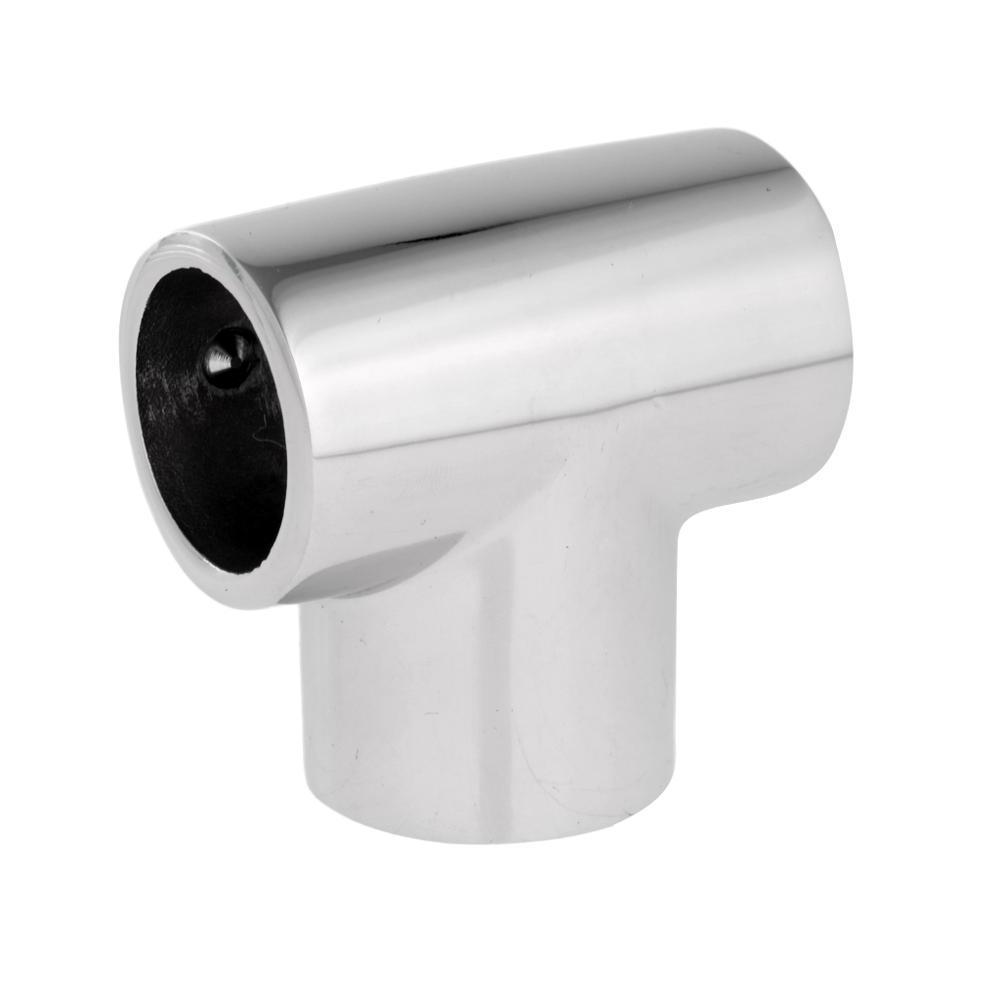 Polished Marine Hardware Boat Parts Heavy Duty 316 SS Boat Hand Rail Fitting 90 Degree Tee for Tube