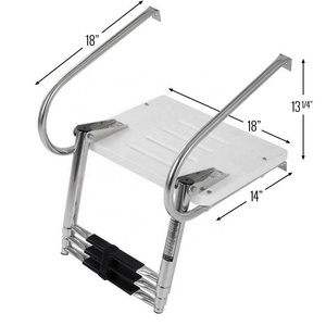 Marine swimming pool stainless steel welded step ladder for boat