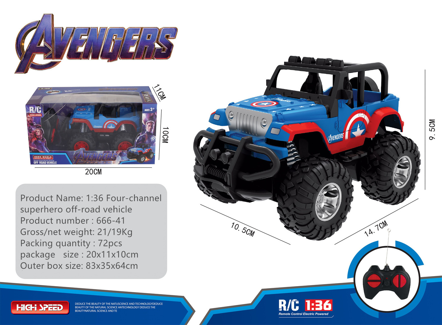 mini rc drift car 1: 36 Jeep Wrangler remote control car toys Spider-man superhero fighting car 4x4 high speed Off-Road Jeep