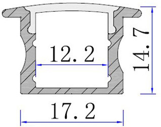 Recessed aluminum led  profile channel for led extruded aluminum channel with pc opal frosted clear cover