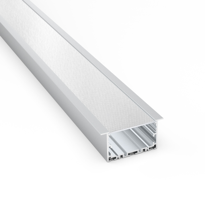 ceiling aluminum led channel profile with strip diffuser for led lighting