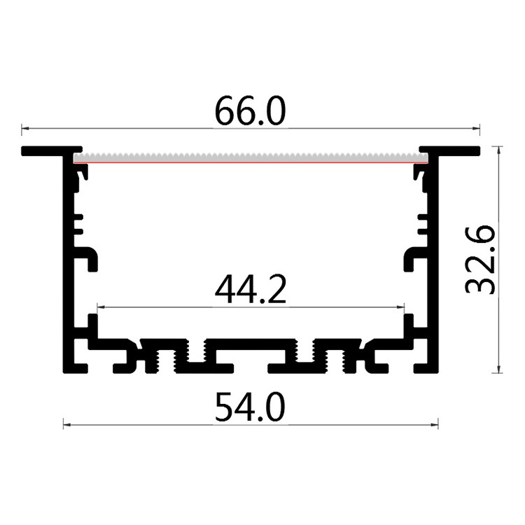 ceiling aluminum led channel profile with strip diffuser for led lighting