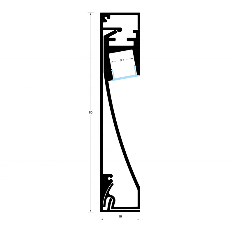 baseboard led aluminum profile recessed LED channel for baseboard lighting