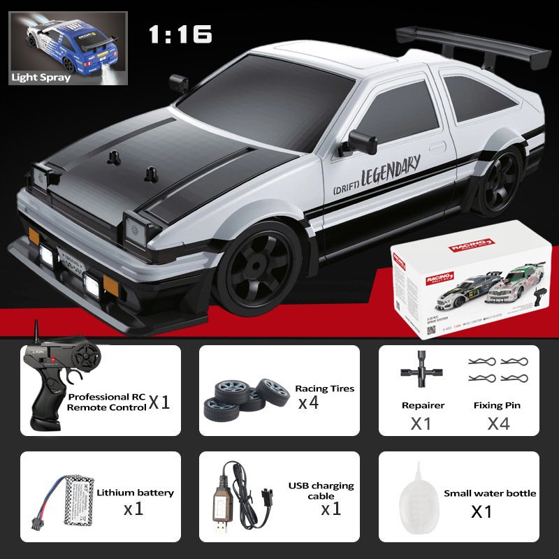 1/16 2.4G 86 RC Car Hot Sale 4WD Drifting Remote Control Racing Car With Spray Kids Radio Control Toy