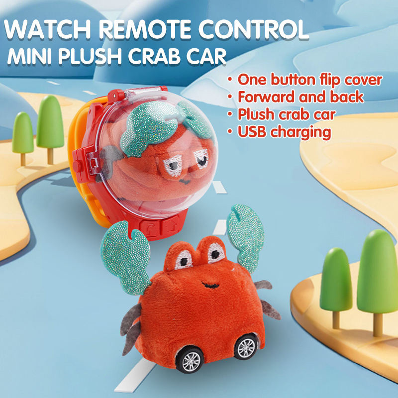 Mini Watch Remote Control Car Kids Funny Gift Animals Shape Watch Control Vehicle Toys Soft Plush Stuffed Animals RC Car Toy