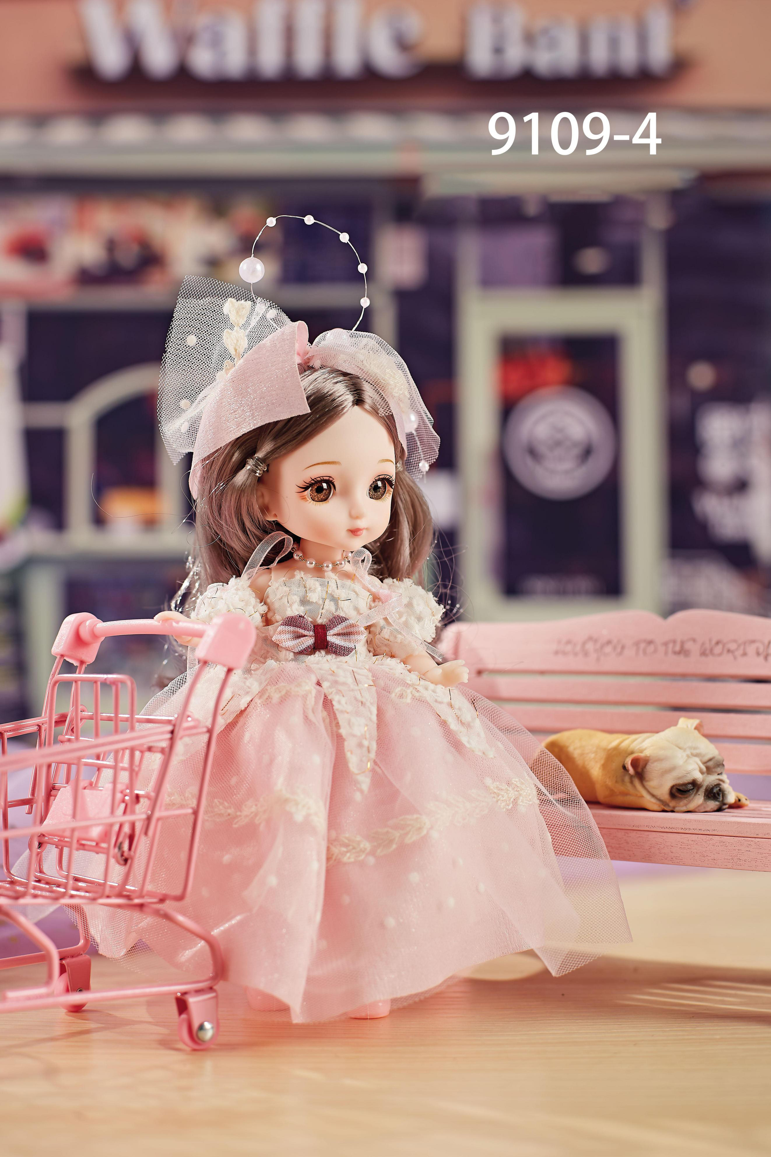 19CM Kawaii Simulation Vinyl Princess Doll Multi-style Girl Gift Dress Up Toys Baby Doll Real Touch Lifelike Reborn Girl Doll