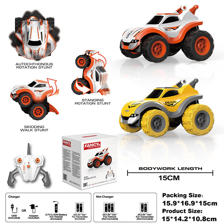 Hot Sale 2.4ghz Mini Stunt RC Car 360 Rotation Stand Remote Control Car Stunt Radio Control Vehicle Toy