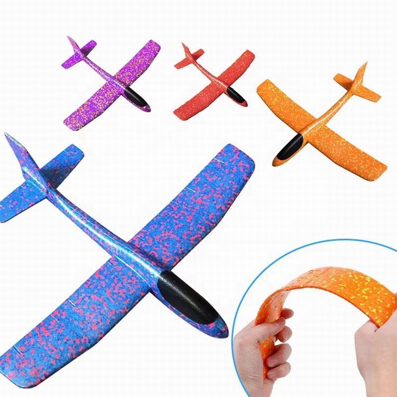 Foam Glider Airplane 44CM&48CM Mini Throwing Plane Flying Sports Games Foam Throwing Plane Airplane Toys Funny Toys (EXW)