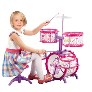 Modern Design Musical Instrument Toy Rock Roll Jazz Drum Set Drum Kit For Kids Drum Play Set Toy With Stool