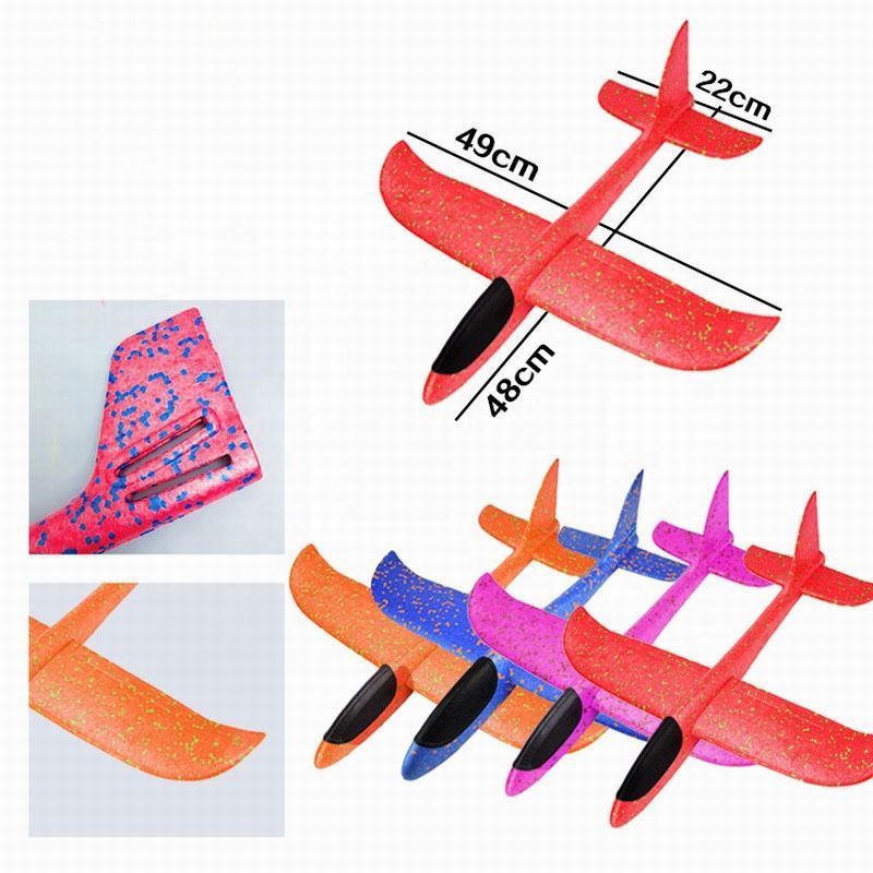 Foam Glider Airplane 44CM&48CM Mini Throwing Plane Flying Sports Games Foam Throwing Plane Airplane Toys Funny Toys (EXW)