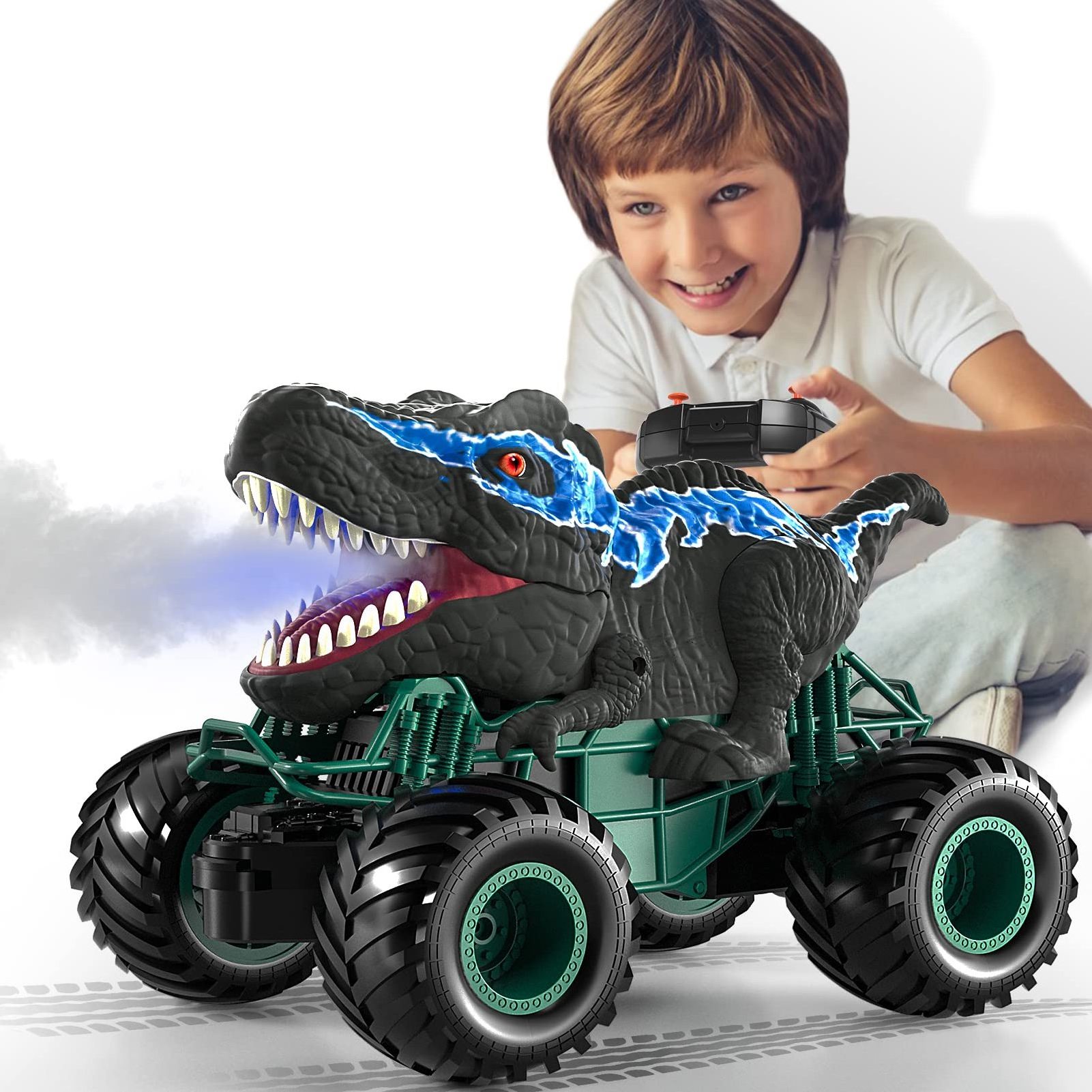 Hot Sell RC Dinosaur Truck Remote Control toy 2.4G Spray Simulation Dino Remote Control Car For Kids Jurassic Radio Control Toys