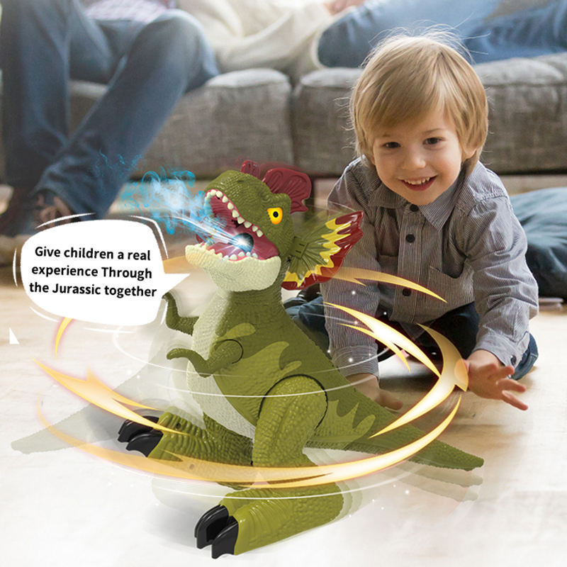 Electric Dancing Remote Control Dinosaur Toy 2.4G Stunt Roaring RC Dino Toy With Music Spray Animal Radio Control Toys