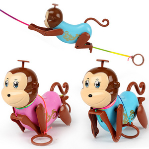 Creative Novelty Pull Line Climbing Monkey Toys Baby Interactive Play Novelty Strange Toys Cartoon Monkey Baby Soothing Toy