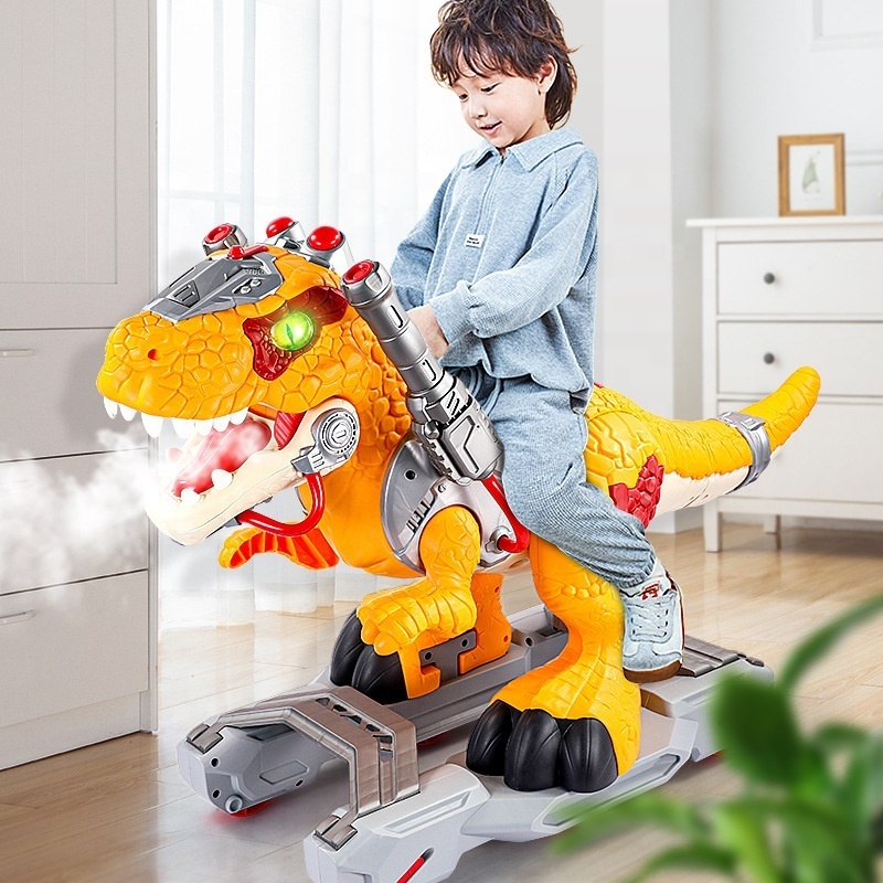 Electric Dinosaur Kids Riding Scooters With Light Music Dino Walker Toddler Kids Ride On Cars Toys Dinosaur Large Cart Toys