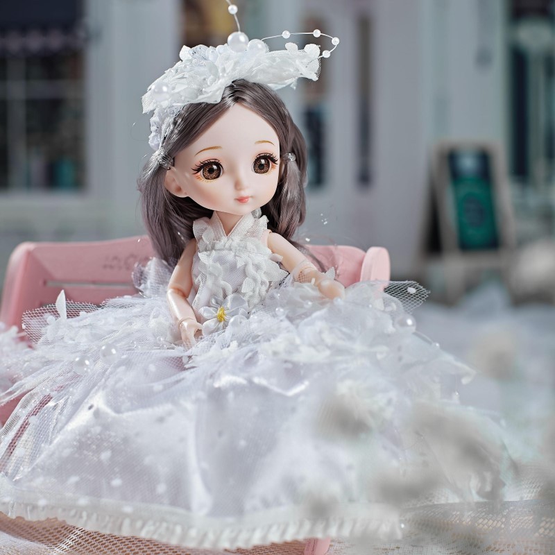 19CM Kawaii Simulation Vinyl Princess Doll Multi-style Girl Gift Dress Up Toys Baby Doll Real Touch Lifelike Reborn Girl Doll