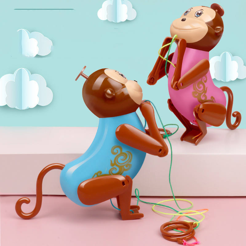 Creative Novelty Pull Line Climbing Monkey Toys Baby Interactive Play Novelty Strange Toys Cartoon Monkey Baby Soothing Toy