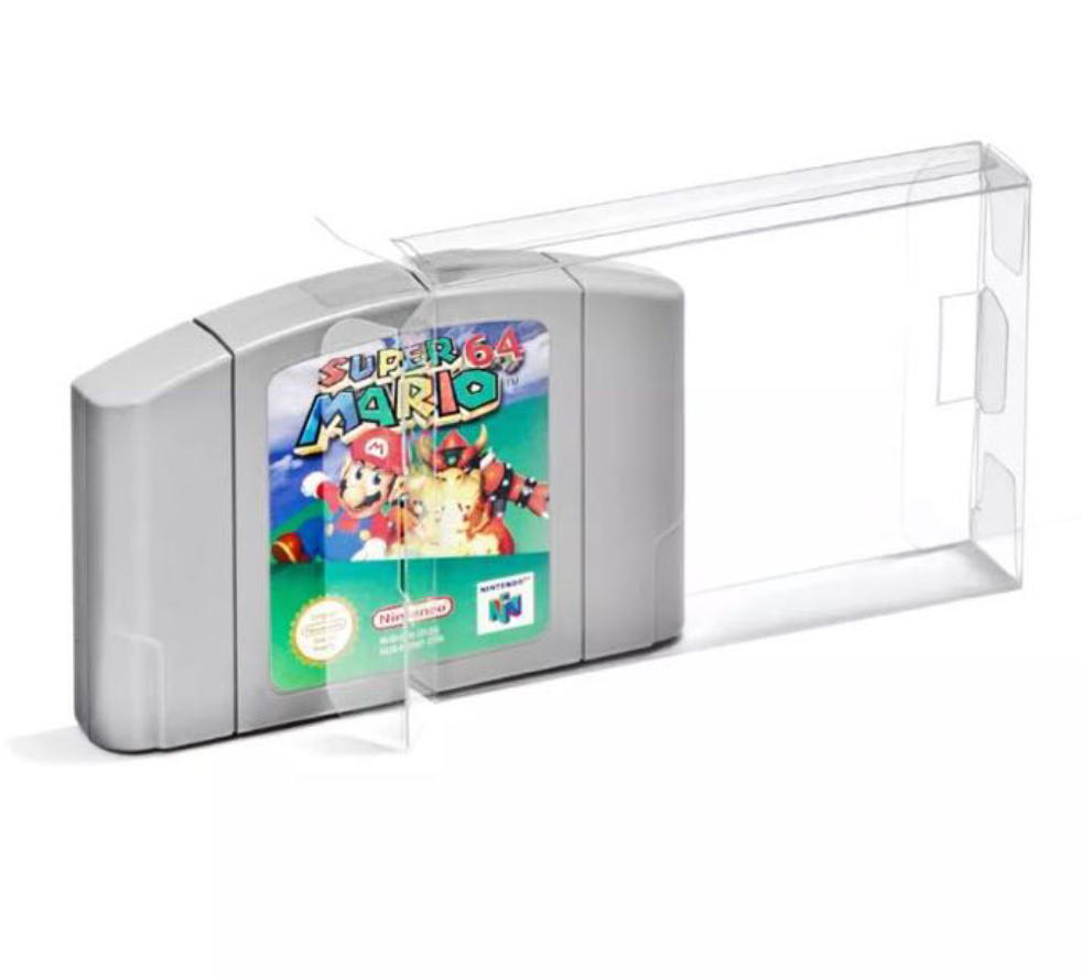 Clear case For Nintendo N64 game cart protect case 11.7*77*20MM