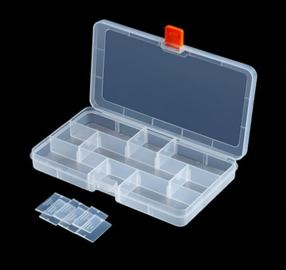 Plastic small 15 grid cute storage boxes clear plastic pp storage box