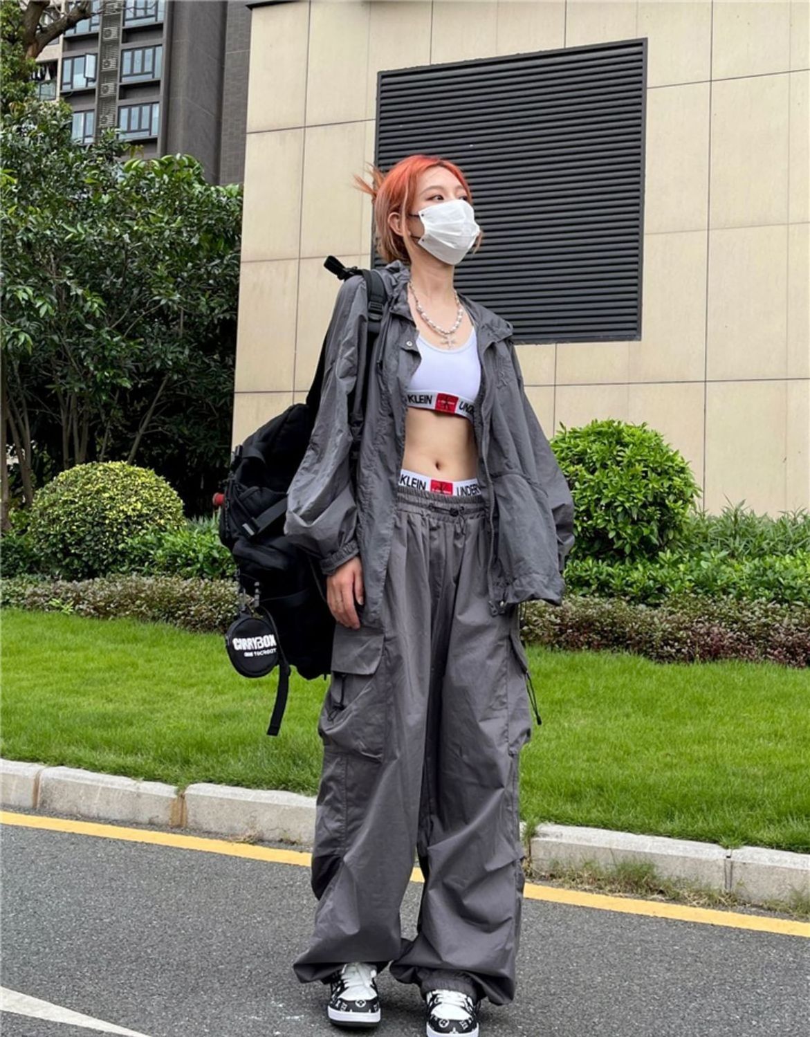 Y2K Parachute Pants Women Hippie Streetwear Oversize Pockets Cargo Trousers Harajuku Techwear Wide Pantalones