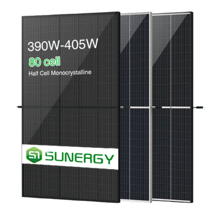 Europe warehouse stock all black 9BB solar panels 405 395 400 watts 80 Cells half cell black panel solar